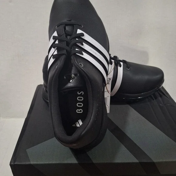 Adidas Tour360 24 IF0250 Men's‎ Golf Shoes, Black/White, Size 9W NEW